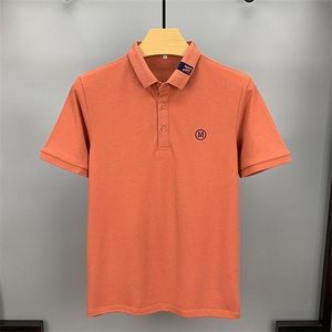 Dou-color Men's Casual Embroidered Polos T-shirt - brown