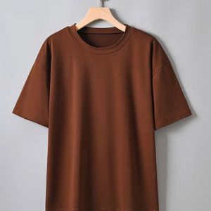 Plain Brown Round Neck T-Shirt – Short Sleeve