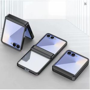 Samsung Galaxy Z Flip 7 Luxury Clear, Transparent with Black Edges High Protection Phone Case/ Back cover