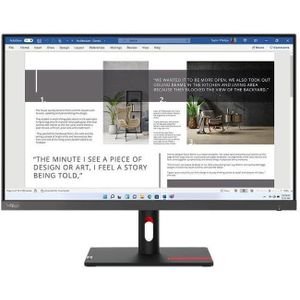 Lenovo ThinkVision S27i-30 27-Inch FHD Monitor (63DFKAT4UK) – IPS 1920x1080, 100Hz Refresh Rate, 99% sRGB, Dual HDMI 1.4, VGA, Low Blue Light, Anti-Glare, 3-Sided Near-Edgeless Display, Raven Black