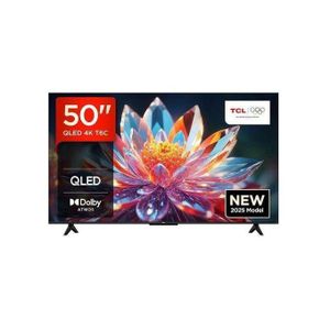 TCL 50T6D 50 inch QLED Smart TV 2026 120Hz VRR AiPQ HDR10+ MEMC 2GB+16GB Dolby Atmos Frameless, Bluetooth, Netflix & YouTube (1YR WARRANTY)