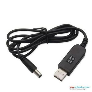 USB 5V to 12V Step Up Converter, DC 5V to 12V Power Supply Cable with DC Jack 5.5 x 2.1mm for Fan, Lamp, Keyboard, Router, Speaker, Max 1A Current, 3.3ft USB Cable