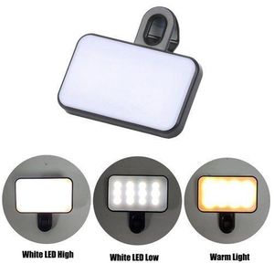 Portable Mini Selfie fill light rechargeable 3 modes adjustable brightness clip for mobile phone computer fill light
