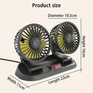 2 speed Double headed vehicle fan