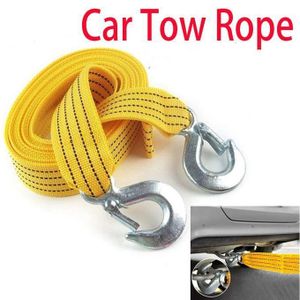 1 Pcs 4M Car Tow Cable Heavy Duty 3 Ton Trailer Rope Towing Pull Rope S Hooks Van Road Recovery Car Accessories