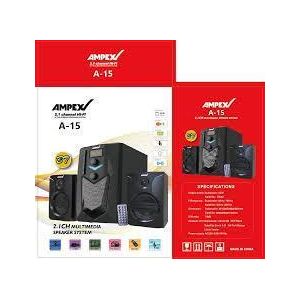 Ampex A15 2.1.-channel X-Bass Home Theatre System, 10,000W (PMPO), AC/DC Input , with Bluetooth, USB, SD card, AUX, and FM tuner support, Remote control