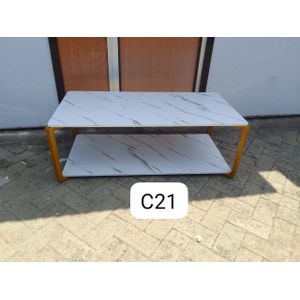 White Executive  MDF Marble Effect Table