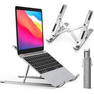 Laptop Stand, Laptop Holder Riser Computer Tablet Stand, 6 Angles Adjustable Aluminum Ergonomic Foldable Portable Desktop Holder