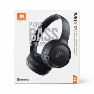 Jbl Tune 510BT Wireless On-Ear Headphones  Black (40-Hour Battery)