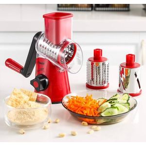 Rotary Drum Grater Veggie & Cheese Slicer With 3 Slicing Options