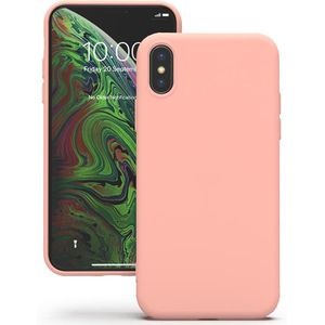 Soft Silicone Slim Fit Cover Anti-Scratch Shockproof Case for Apple iPhone XS Max - Pink