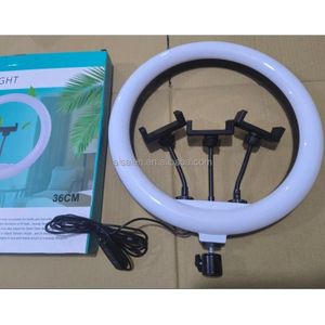 14-Inch Dimmable Circle Ring Light with Tripod & Clip