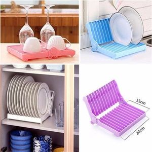 Dish Drying Rack, iSPECLE Dish Drainer with Tray Utensil Cup, for Small  Household Kitchen, Black/Golden 