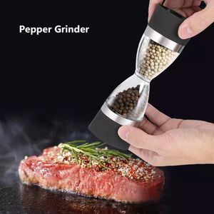 2-in-1 Hourglass Dual Salt & Pepper Grinder – Manually Adjustable Spice Mill