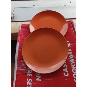 2pcs Orange Plate 10inch