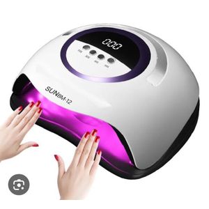 288W 2 in 1 LED UV Nail Curing Lamp With 72 LED Lights For Fast Gel Nail Drying, Smart Sensor, Digital Display & Double Speed Curing For Professional Salon Use