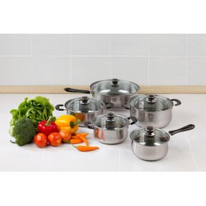Smart Raha Life 10-Piece Stainless Steel Cookware Set