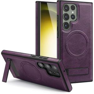 PU Leather Magnetic cover case with stand for Samsung Galaxy S24 Ultra