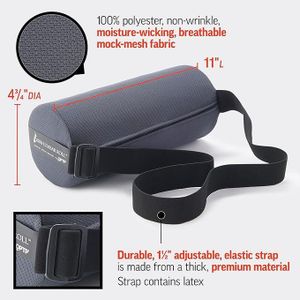 Lumbar Roll – Low Back Lumbar Support for Office Chair & Car Seat Back Support Cushion. The Preferred Lumbar Pillow by Physical Therapists 