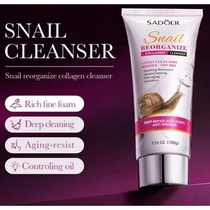 SADOER Snail Recombinant Collagen Cleansing Mild Cleansing Facial Cleansing Milk Oil Control Whitening  ksh 599 Weight 100g