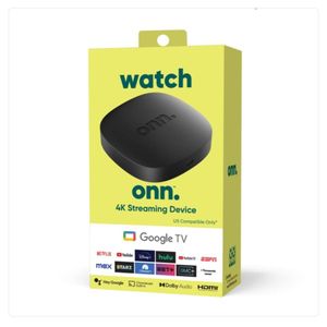 ONN TV Box 2GB RAM + 8GB ROM,High Quality Android Smart TV Streaming Box (4K)