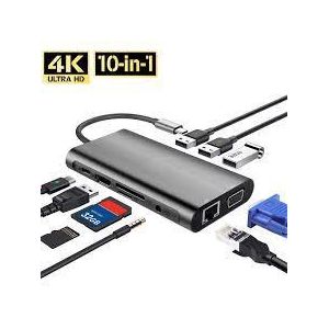 Universal Type C to HDTV 10 in 1 multiport hub