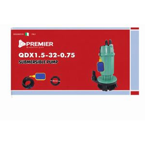 Premier 1HP Submersible Pump for Irrigation – 32m Head, 1.5 m³/h Flow, Robust Shallow Well Pump