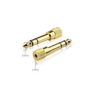 6.5mm To 3.5mm Audio Mic Adapter Plug Gold Plated