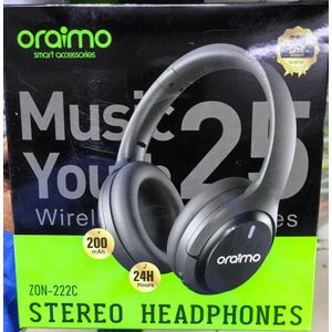 Wireless Music Bluetooth Headset a Wireless over-ear Headphone Designed for Music BLACK Oraimo