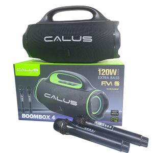 CALUS High-End Bluetooth Karaoke Speaker 120W with 2 Professional Mics, IPX5 Waterproof, 10H Playtime, Portable Party Speaker System