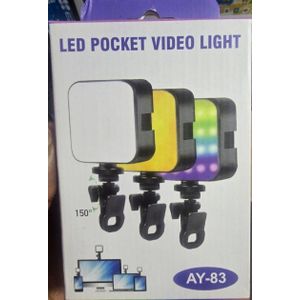 AY-83 Mini RGB LED Video Light for Zoom, Streaming & Online Classes
