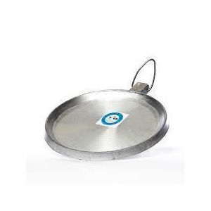 Heavy Duty Cast Aluminium Chapati Pan With Sturdy Metal Handle For Even Heat Distribution And Commercial Grade Durability, Thick Gauge Handcrafted Local Skillet For Roti Flatbreads And General Frying With Scratch Resistant Surface