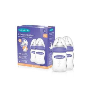 Lansinoh Twin Pack Feeding Bottle With Natural Wave Teat - 160ml Anticolic Suitable from Newborn