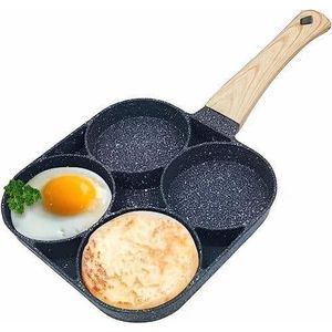 High Quality Heavy Granite Non-Stick 4 Slot Pancake & Egg Frying Pan – Steak and Omelette Pan