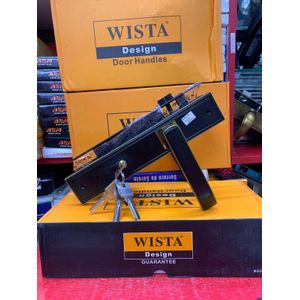 Wista Design Premium Main Lock Set - High Security, Rust-Free, Black & Gold Finish for Wooden & Metal/steel main Door.