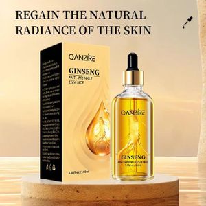 Ginseng Anti Wrinkle Serum, Ginseng Polypeptide Anti-Ageing Essence, Ginseng Extract Liquid, Korean Ginseng Anti Aging Essential Oil Tighten Moisturizing Smooth Skin Reduce Fine Lines (100ML)
