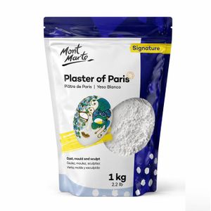 Plaster of Paris (1kg) White Gypsum Powder for Art, Crafts, Moulding, and DIY Wall Repairs