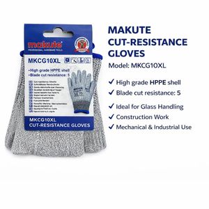 Makute Protective Cut Resistant Work Gloves Level 5 HPPE Safety Gloves For Mechanical And Industrial Tasks