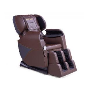 Brown leather massage chair