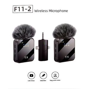F11-2 Dual Lavalier Wireless Microphone System for Vlogging and Social Media