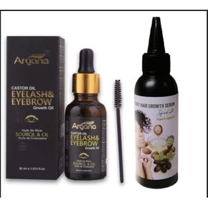 Argana Eyelash & Eyebrow Growth Oil with Hair Growth Serum
