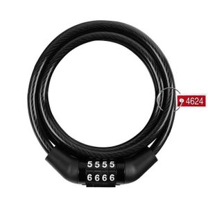 Anti-theft Bike Lock,  MTB 4 Digit Code Motorcycle Password Lock, Portable Universal Bike Cable Lock Mountain Road Bike