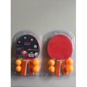 2pcs Table Tennis Racket 4pcs Balls Racket And Case Set 