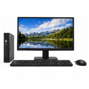 HP Refurbished EliteDesk 800 G1 4th Gen Mini PC Tiny Desktop - Intel Core i5, 8GB RAM, 500GB HDD, Windows 10 Pro MS Office + 20" Monitor, Mouse, Keyboard