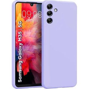 Full Body Real Liquid Silicone Case for Samsung Galaxy M35 5G Back Cover/Complete Inside Side Edge to Corner Microfiber Lining/Shockproof True Liquid Silicone Case