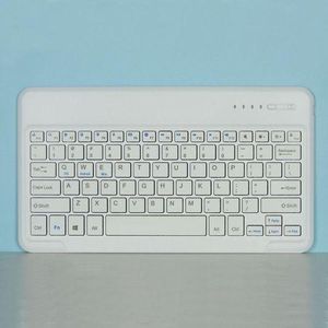 Bluetooth Keyboard, Ultra-Slim Wireless Portable Quiet Keyboard Rechargeable Universal Compatible with iPad Mac iOS Android and Windows(White)