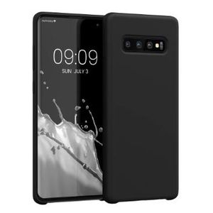 Soft Silicone Back Cover for Samsung Galaxy S10 - Black, anti-fingerprint, anti-scratch, durable silicone case