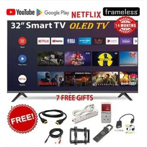 Vitron 32" INCH HTC3200S,BLUETOOTH TV,FRAMELESS Smart Android TV Inbuilt Decoder,WIFI Netflix Youtube Appstore 2*USB 3*HDMI 14 MONTHS WARRANTY+ 7 FREE TOP GIFTS
