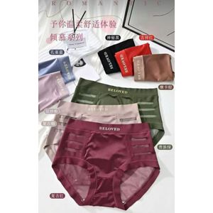 3PCS Luxury Silk BELOVED Mid-Waist Silk Seamless Panties
