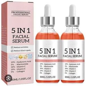 Professional Facial Serum 5-in-1 Facial Serum 30ml, Reduces Wrinkles & Black Spots